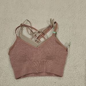 SO Wireless BRAS 1 Rose Pink 1 Cream Size M NWT